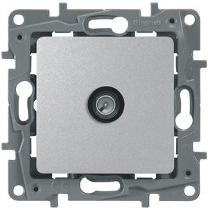 Фото Legrand Etika 672451 Розетка телевизионная (TV, звезда, под рамку, скрытая установка, алюминий)