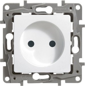 Фото Legrand Etika 672220 Розетка (16 А, под рамку, скрытая установка, белая)