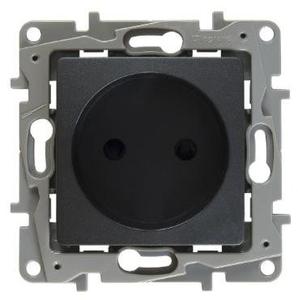 Фото Legrand Etika 672634 Розетка (16 А, под рамку, шторки, скрытая установка, антрацит)