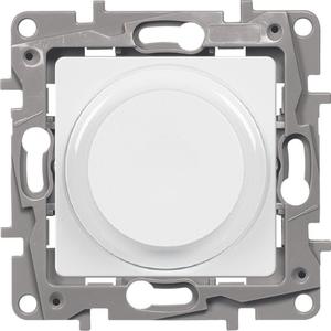 Фото Legrand Etika 672219 Светорегулятор роторный (300 Вт, под рамку, скрытая установка, белый)