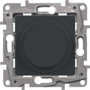Фото Legrand Etika 672619 Светорегулятор роторный (300 Вт, под рамку, скрытая установка, антрацит)