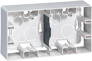 Фото Legrand Etika 672530 Установочная коробка двойная (белая)