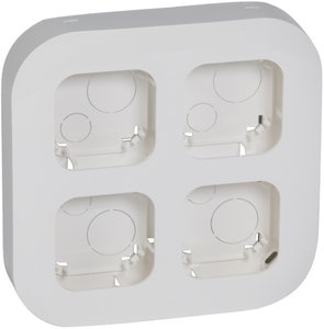 Фото Legrand Quteo 782294 Установочный блок до 4 постов (белый)