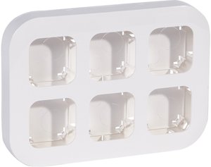 Фото Legrand Quteo 782296 Установочный блок до 6 постов (белый)