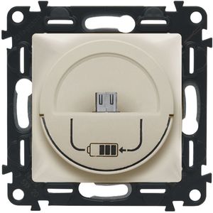 Фото Legrand Valena Life 753012 Зарядная станция (MicroUSB, под рамку, скрытая установка, слоновая кость)