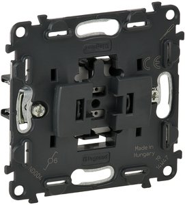 Фото Legrand In'Matic 752010 Переключатель проходной с зажимом нейтрали (10 А, с возм. подсветки, механизм, с/у)