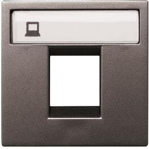 Фото ABB Zenit 2CLA221810N1801 Крышка телефонной/компьютерной розетки (антрацит)