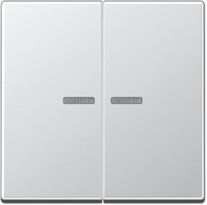 Фото Jung A500 A595KO5AL Клавиша двойная (линза, алюминий)