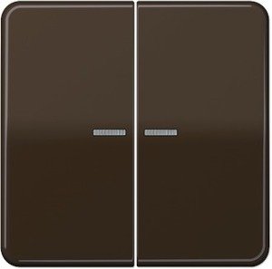 Фото Jung CD500 CD595KO5BR Клавиша двойная с линзой (коричневая)