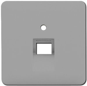 Фото Jung CD500 CD569-1UAGR Крышка розетки телефонной/компьютерной (RJ11/RJ45, серая)