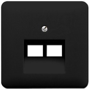 Фото Jung CD500 CD569-2UASW Крышка розетки телефонной/компьютерной (2xRJ11/RJ45, черная)