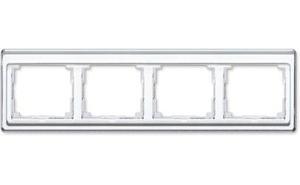 Фото Jung SL500 SL5840WW Рамка 4-постовая (горизонтальная, белая)