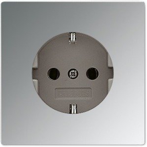Фото Jung LS metal GCR2520 Розетка с заземляющим контактом (16 А, под рамку, скрытая установка, хром)