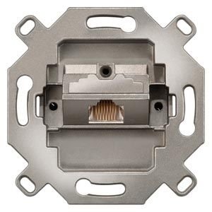 Фото Jung ECO profi EPUAE8UPOK6 Розетка компьютерная (RJ45, cat.6, UAE, механизм, скрытая установка)