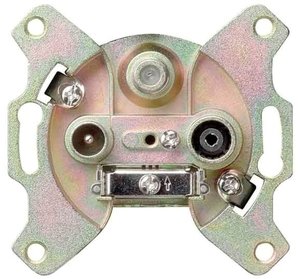 Фото Jung FS302F Розетка телевизионная (TV+R+SAT, механизм, скрытая установка, оконечная)