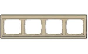 Фото Jung SL500 SL5840GB Рамка 4-постовая (горизонтальная, золотая бронза)