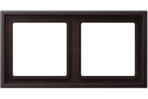 Фото Jung LS Zero LSZAL982BFD Рамка 2-постовая (универсальная, ударопрочная, dark)