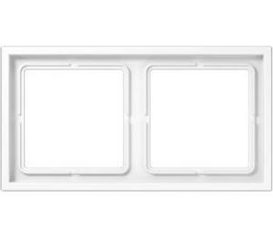 Фото Jung LS Zero LSZ982BFWW Рамка 2-постовая (универсальная, ударопрочная, белая)