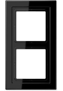 Фото Jung LS-design LSD982SW Рамка 2-постовая (универсальная, черная)