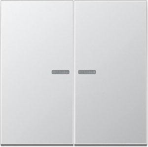 Фото Jung LS metal AL2995KO5 Клавиша двойная с линзой (алюминий)