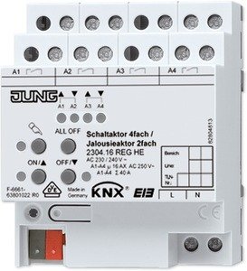 Фото Jung 2304.16REGHM Актуатор коммутирующий 4 группы