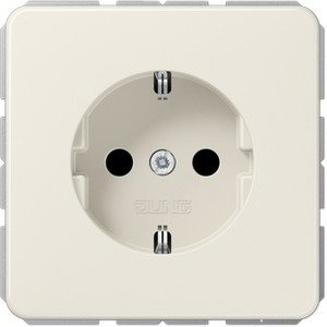 Фото Jung CD500 CD1520BFKI Розетка с заземляющим контактом (16 А, под рамку, шторки, скрытая установка, слоновая кость)