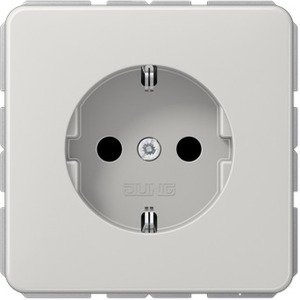 Фото Jung CD500 CD1520LG Розетка с заземляющим контактом (16 А, под рамку, скрытая установка, светло-серая)