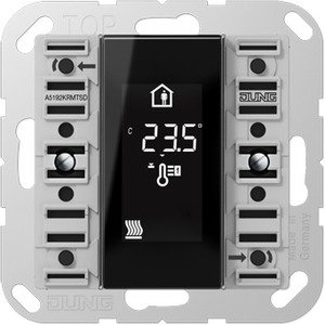 Фото Jung A5192KRMTSD Контроллер-дисплей комнатный KNX 2 группы (скрытая установка, механизм)