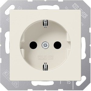 Фото Jung A520BF Розетка с заземляющим контактом (16 А, под рамку, скрытая установка, слоновая кость)