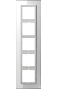 Фото Jung LS plus LSP985GLWW Рамка 5-постовая (универсальная, стекло, белая)