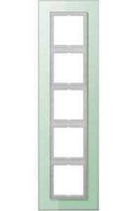 Фото Jung LS plus LSP985GLAS Рамка 5-постовая (универсальная, стекло, матовый белый)