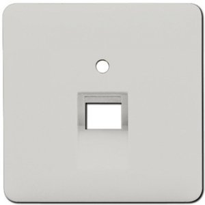 Фото Jung CD500 CD569-1UALG Крышка розетки телефонной/компьютерной (RJ11/RJ45, светло-серая)