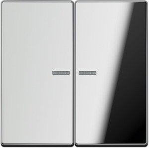 Фото Jung LS990 GCR2995KO5 Клавиша двойная с линзой (хром)