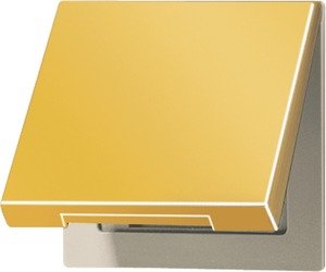 Фото Jung LS990 GO2990KL Рамка 1-постовая с крышкой (имитация золота)
