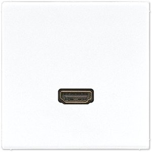 Фото Jung MALS1112WW Розетка информационная (HDMI, под рамку, скрытая установка, белая)