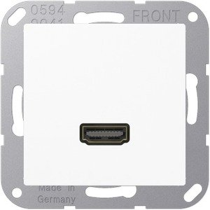 Фото Jung MAA1112WW Розетка информационная (HDMI, под рамку, скрытая установка, белая)