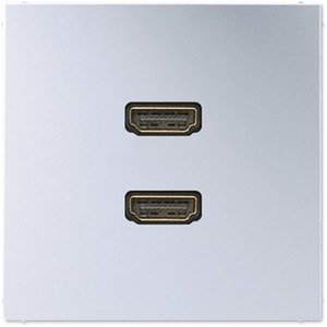 Фото Jung MAAL1133 Розетка информационная (2хHDMI, под рамку, скрытая установка, алюминий)