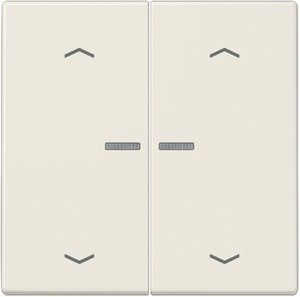 Фото Jung LS990 LS995KO5MP Клавиша двойная с линзой ("стрелки", слоновая кость)