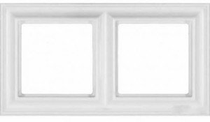 Фото Jung Eco profi Deco EPD482/1WW Рамка 2-постовая (горизонтальная, белая)