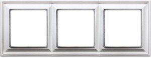 Фото Jung Eco profi Deco EPD483/1WW Рамка 3-постовая (горизонтальная, белая)