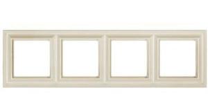 Фото Jung Eco profi Deco EPD484/1 Рамка 4-постовая (горизонтальная, слоновая кость)