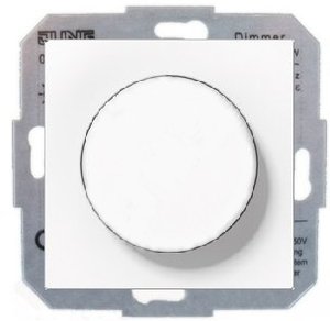 Фото Jung ECO Profi 5544.02VEINS/1WW Светорегулятор роторный (400 Вт, под рамку, скрытая установка, белый)