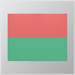 Фото Jung AL2539-2LEDRG Светодиодное табло "Светофор" (в сборе, подсветка, скрытая установка, алюминий)