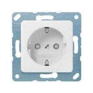 Фото Jung CD500 CD120KIWW Розетка с заземляющим контактом (16 А, под рамку, безвинт. зажим, шторки, скрытая установка, белая)