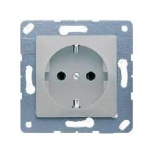 Фото Jung CD500 CD120GR Розетка с заземляющим контактом (16 А, под рамку, безвинт. зажим, скрытая установка, серая)