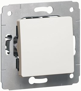 Фото Legrand Cariva 773657 Переключатель одноклавишный (10 А, под рамку, с/у, белый)