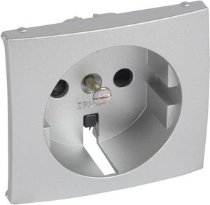 Фото Legrand Valena 770257 Крышка розетки (2P+3, шторки, алюминий)