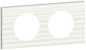 Фото Legrand Celiane 069012 Рамка 2-постовая (Corian белый рельеф)