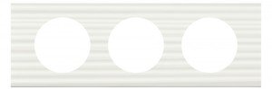 Фото Legrand Celiane 069013 Рамка 3-постовая (Corian белый рельеф)