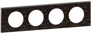 Фото Legrand Celiane 069024 Рамка 4-постовая (Corian черный рифленый)